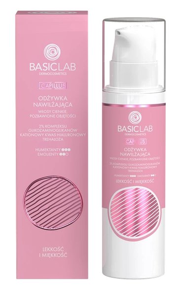 BasicLab BASICLAB Capillus Odżywka nawilżająca do włosów cienkich, pozbawionych objętości 250 ml