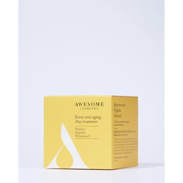 AWESOME COSMETICS AWESOME COSMETICS DAY TREATMENT Gesichtscreme für den Tag ANTI AGING 50ML — Inhaltsstoffe i ocena