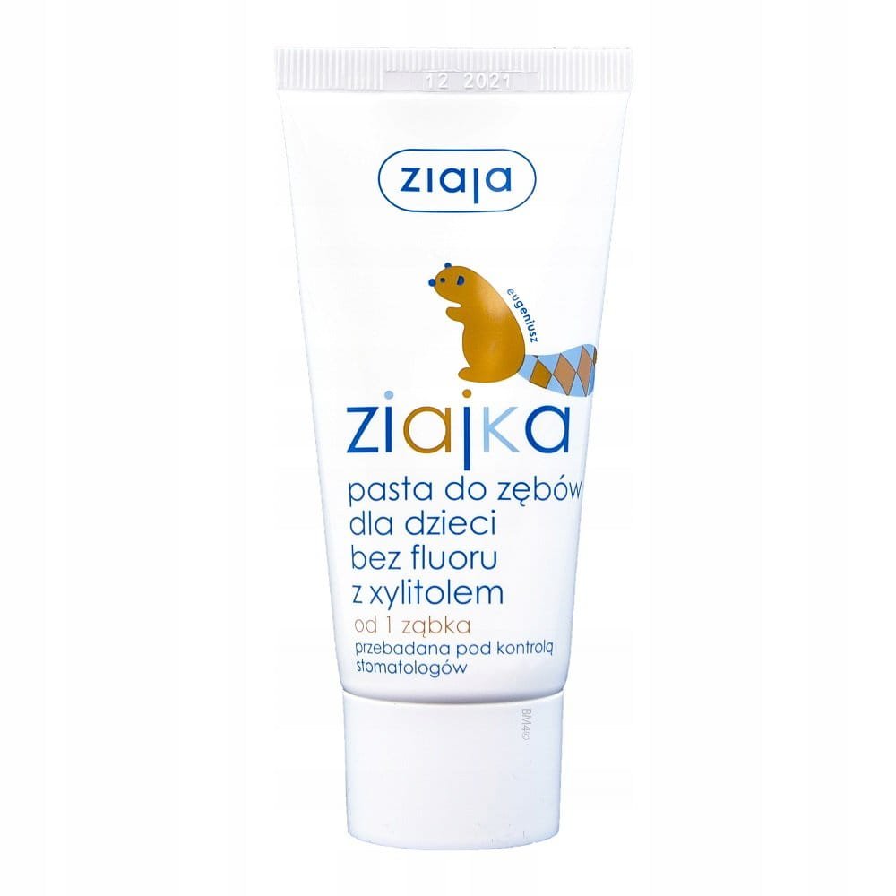 ZIAJKA ZIAJKA pasta bez fluoru 50ml (Eugeniusz) - pasta z ksylitolem do pięlęgnacji pierwszych zębów dziecka