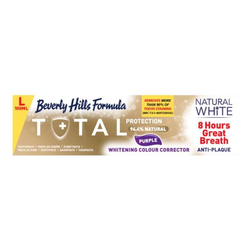 Beverly Hills BEVERLY HILLS NATURAL WHITE Total Protection Whitening 100ml - wybielająca pasta do zębów zapewniająca kompleksową ochronę jamy ustnej — Inhaltsstoffe i ocena