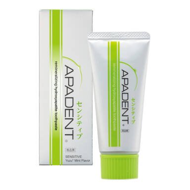 Apadent Sensitive 60g - Zahnpasta wrażliwych z hydroksyapatytem — Inhaltsstoffe i ocena