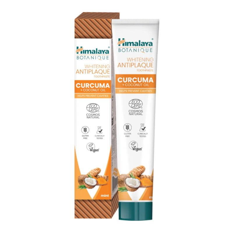 HIMALAYA HIMALAYA Botanique CURCUMA 75ml - wybielająca pasta do zębów z olejem kokosowym i kurkumą