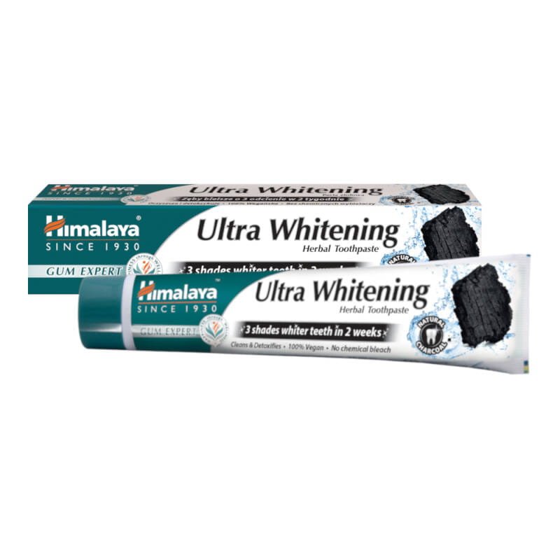 HIMALAYA HIMALAYA Herbal ULTRA WHITENING 75ml - czarna pasta wybielająca do zębów aktywnym węglem z kokosa — Inhaltsstoffe i ocena