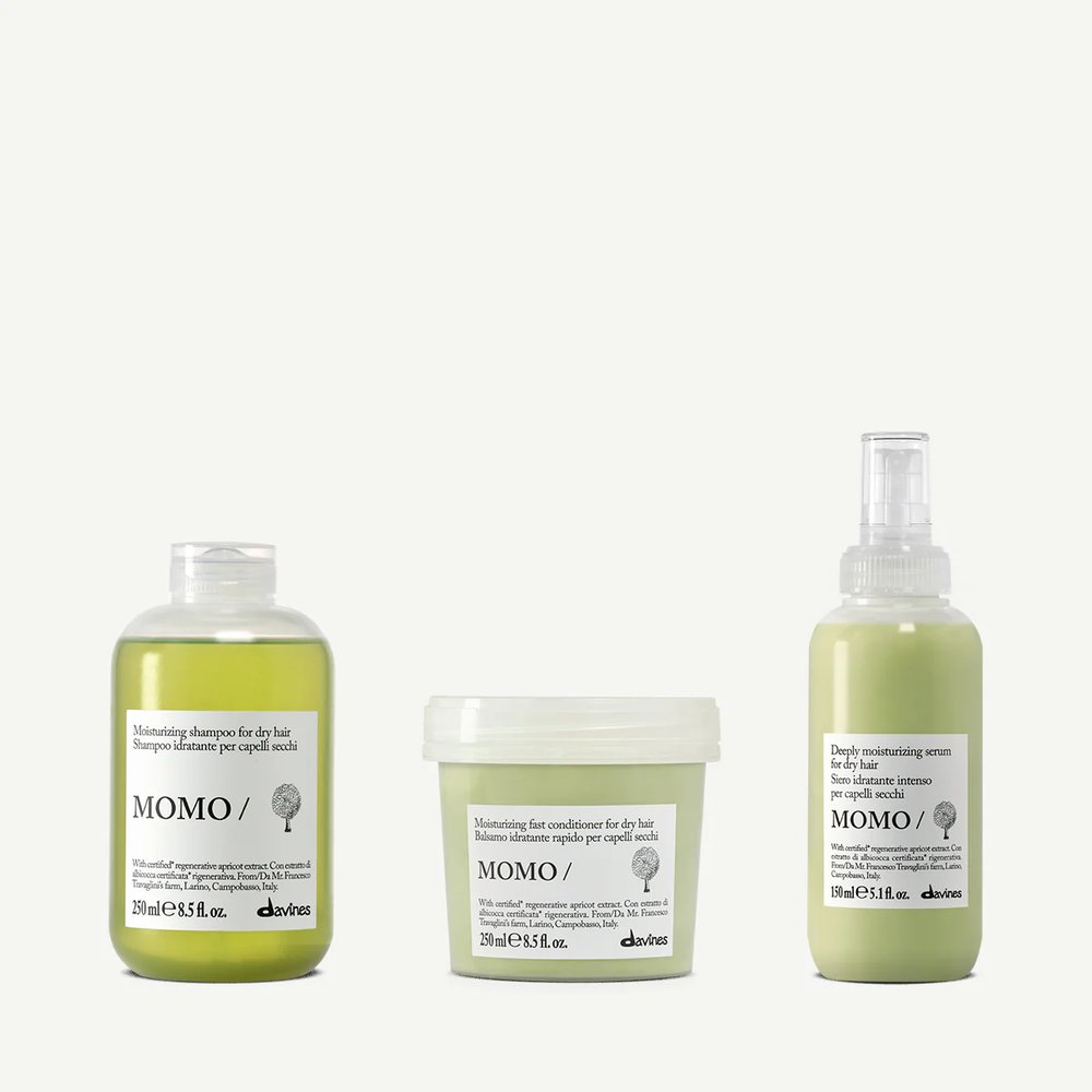 Davines Davines Set feuchtigkeitsspendend Haar MOMO - Shampoo, Spülung, Haarserum — Inhaltsstoffe und Bewertung
