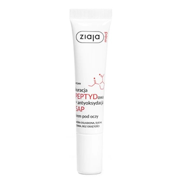 Ziaja Med Kuracja Peptydowa + Antyoksydacja SAP, krem pod oczy, 15 ml — Inhaltsstoffe i ocena
