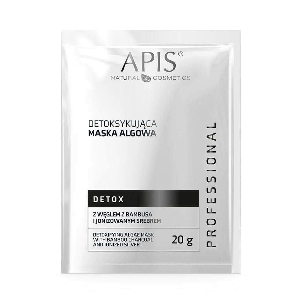 APIS DETOX Maska algowa detoksykująca z węglem z bambusa i jonizowanym srebrem 20g — Inhaltsstoffe und Bewertung