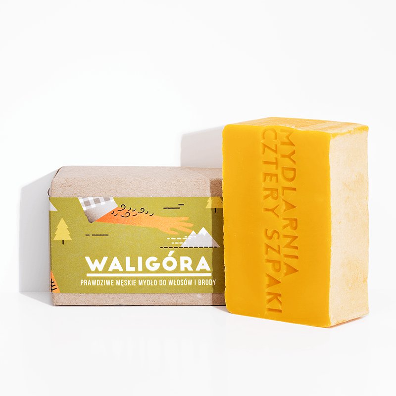 Nieznana Waligóra - naturalne męskie mydło do włosów i brody, Cztery Szpaki, 110 g — Inhaltsstoffe und Bewertung