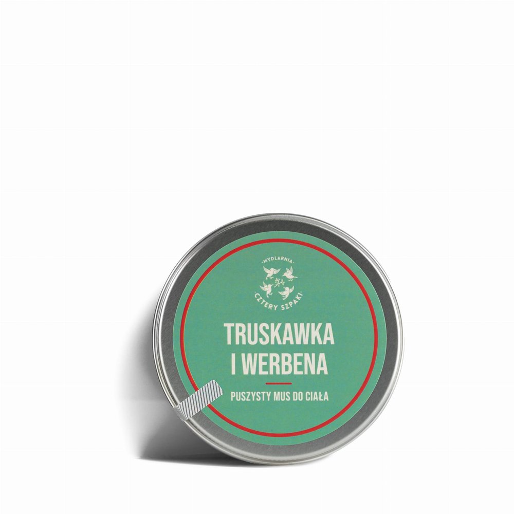 Nieznana Truskawka i werbena - naturalny mus do ciała, Cztery Szpaki, 150 ml — Inhaltsstoffe und Bewertung