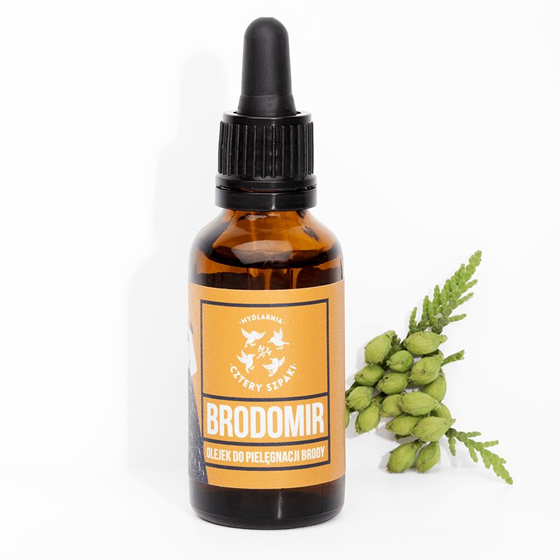 Nieznana Brodomir - naturalny olejek do pielęgnacji brody i zarostu, Cztery Szpaki, 30 ml — Inhaltsstoffe und Bewertung