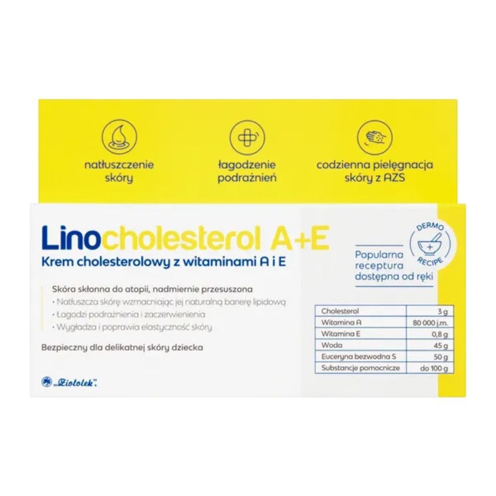 Nieznana Linocholesterol A+E, krem,cholesterolowy z wit.A i E,90 g — Inhaltsstoffe und Bewertung