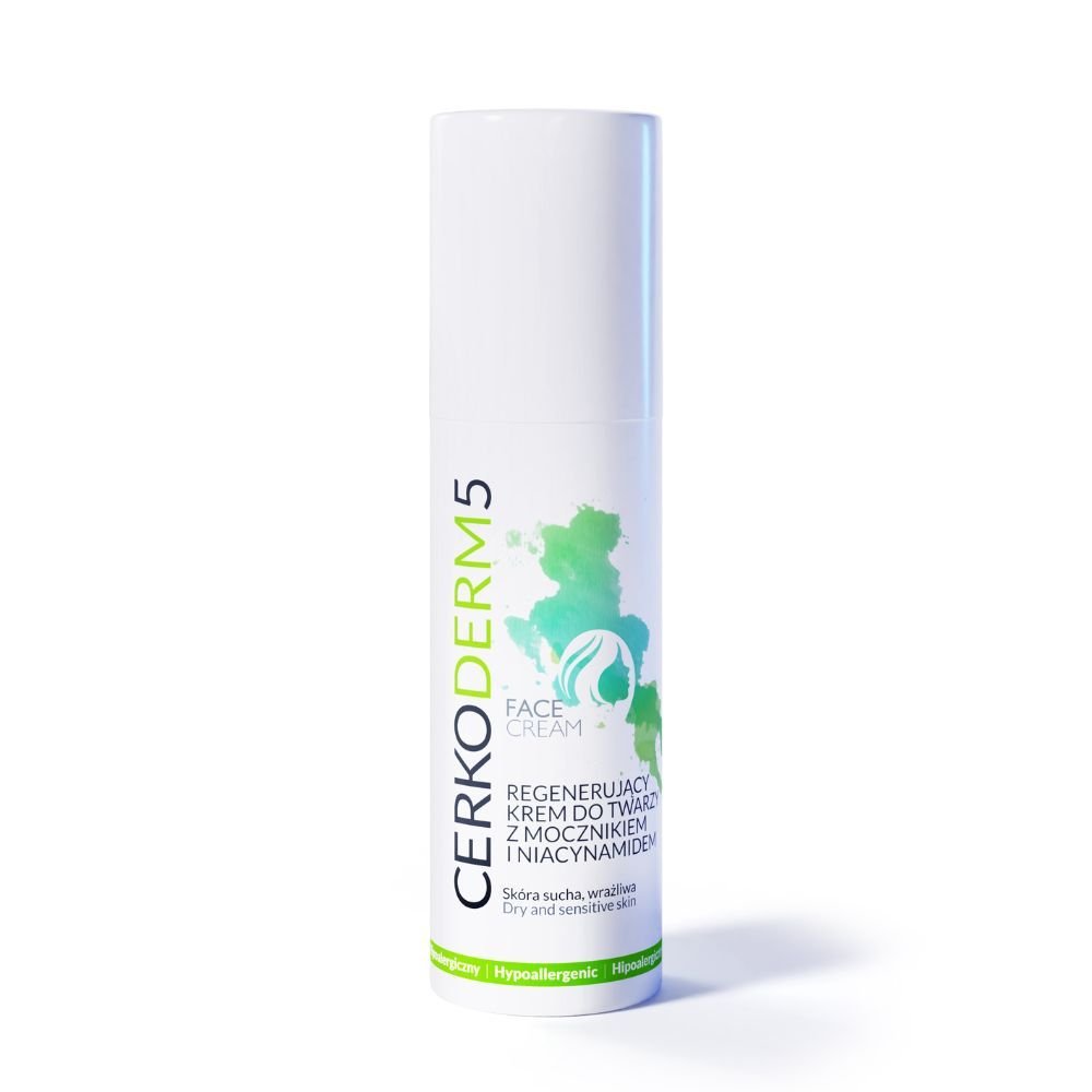 Nieznana Cerkoderm 5, Gesichtscreme regenerierend mit Harnstoff, 50 ml — Inhaltsstoffe und Bewertung