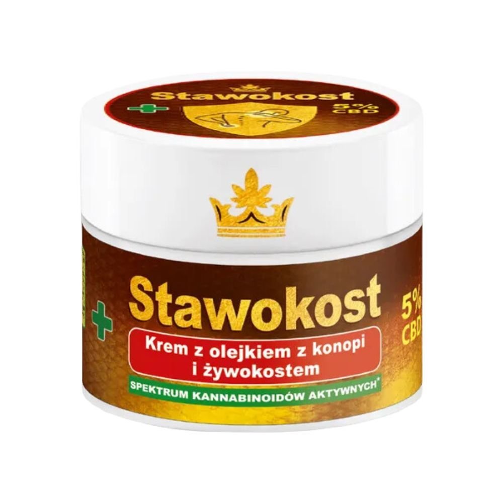 Nieznana Stawokost, krem, z ol.konop,żywokost,5% CBD, 50 ml