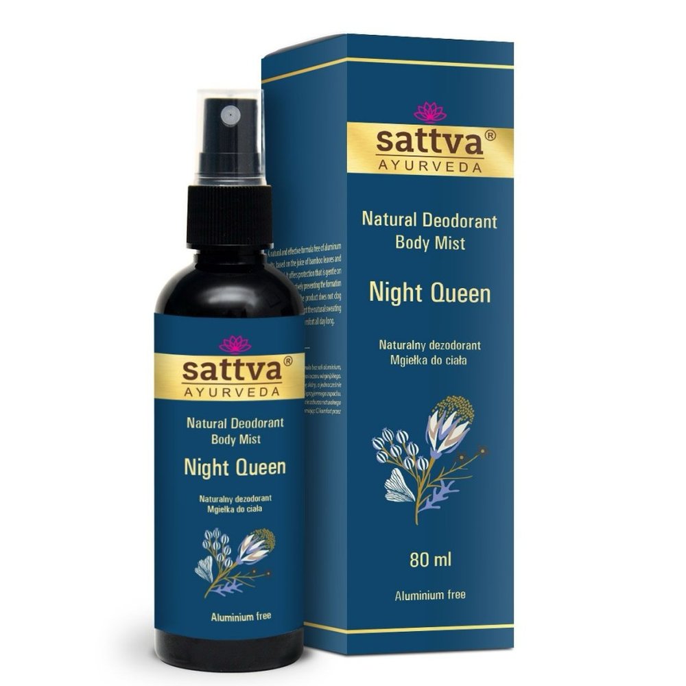 Sattva Night Queen natürlich Deodorant 80ml Körperspray — Inhaltsstoffe i ocena