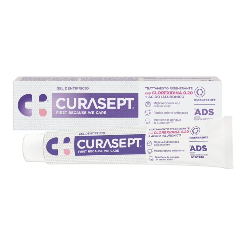 CURASEPT ADS DNA IMPLANT PRO Zahnpasta mit Chlorhexidin 0.2 als Gel + Hyaluronsäure