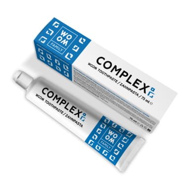 WOOM WOOM Family COMPLEX - pasta do wrażliwych zębów, kompleksowa pielęgnacja 75ml — Inhaltsstoffe i ocena