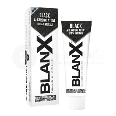 BLANX BlanX pasta do zębów wybielająca BLACK 75ml — Inhaltsstoffe i ocena