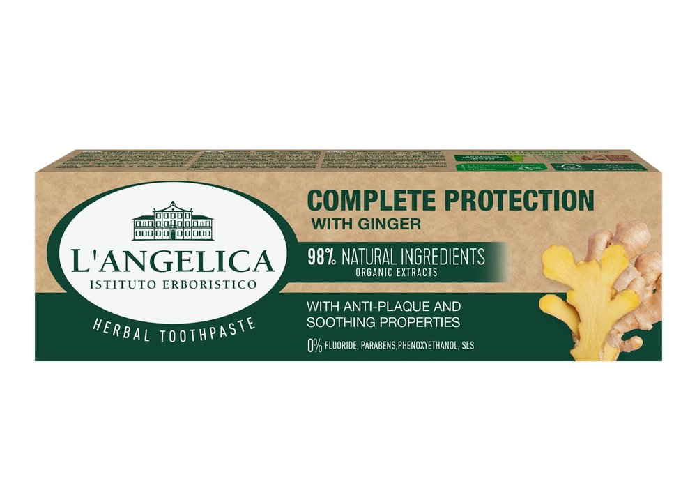 L'angelica L'angelica Pełna Ochrona z Imbirem, pasta do zębów 75ml — Inhaltsstoffe i ocena