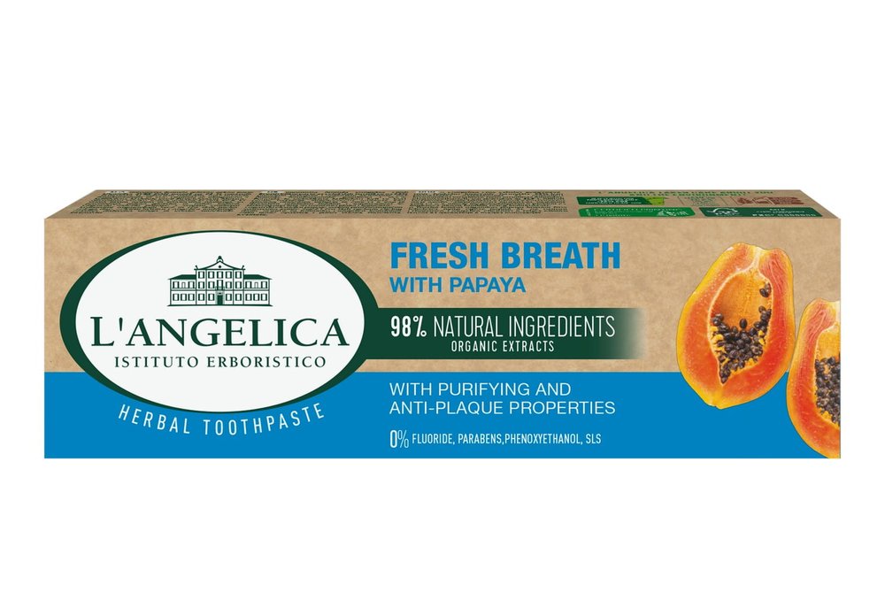 L'angelica L'ANGELICA Świeży Oddech z Papają - naturalna pasta do zębów 75ml — Inhaltsstoffe i ocena