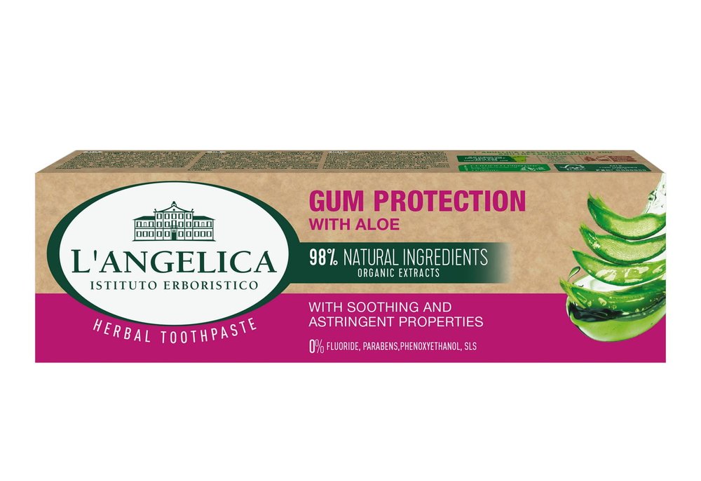 L'angelica L'Angelica Ochrona Dziąseł z Aloesem - naturalna pasta do zębów 75ml — Inhaltsstoffe i ocena