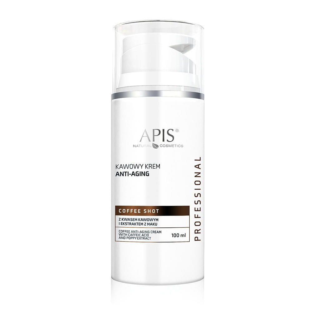 Apis Apis Coffee Shot, Kawowy krem Anti-Aging z kwasem kawowym i ekstraktem z maku,100 ml
