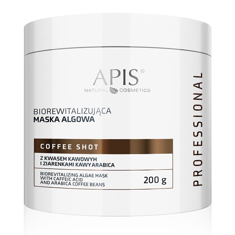 Apis Apis COFFEE SHOT Biorewitalizująca maska algowa z kwasem kawowym i ziarenkami kawy Arabica / 200 g — Inhaltsstoffe und Bewertung