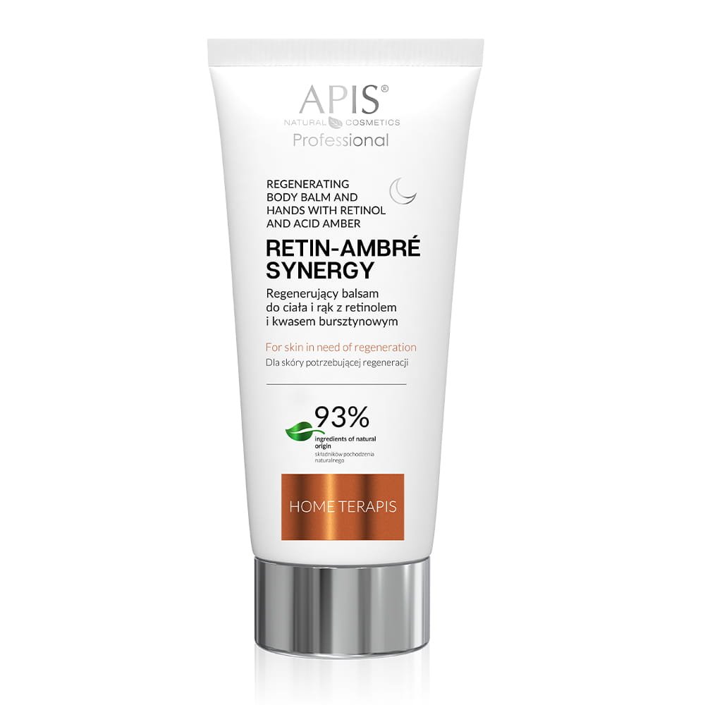 Apis Apis RETIN- AMBRE SYNERGY Regenerujący balsam do ciała i rąk z retinolem i kwasem bursztynowym na noc 200 ml — Inhaltsstoffe und Bewertung