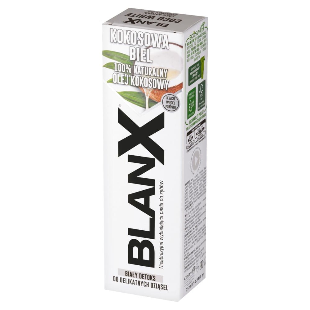 BLANX BlanX Pasta do zębów COCONUT - kokosowa biel 75ml — Inhaltsstoffe i ocena