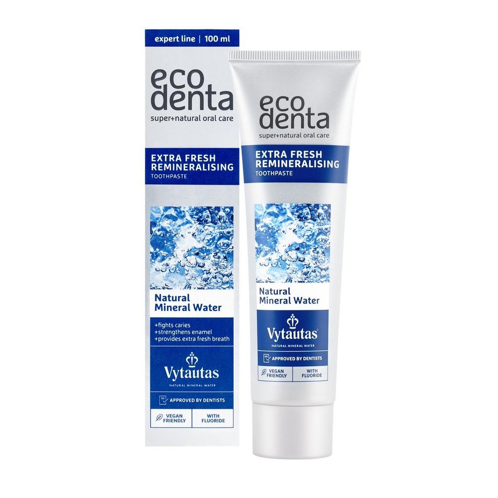 Ecodenta ECODENTA PASTA expert line EXTRA FRESH REMINERALISING 100ml z wodą mineralną — Inhaltsstoffe i ocena