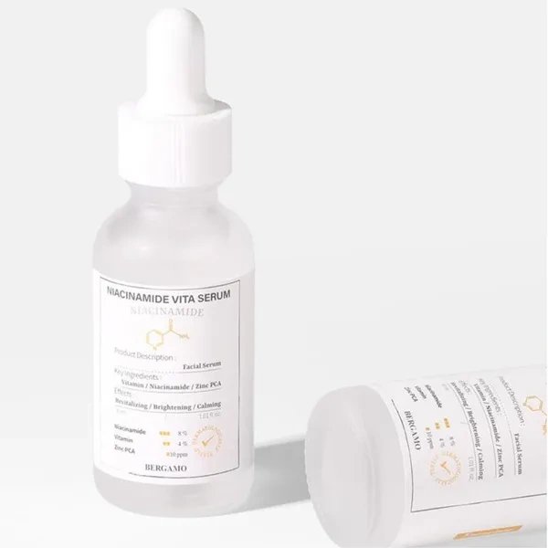 Bergamo BERGAMO NIACINAMIDE VITA SERUM Koreańskie serum do twarzy z niacynamidem, 30ml — Inhaltsstoffe i ocena