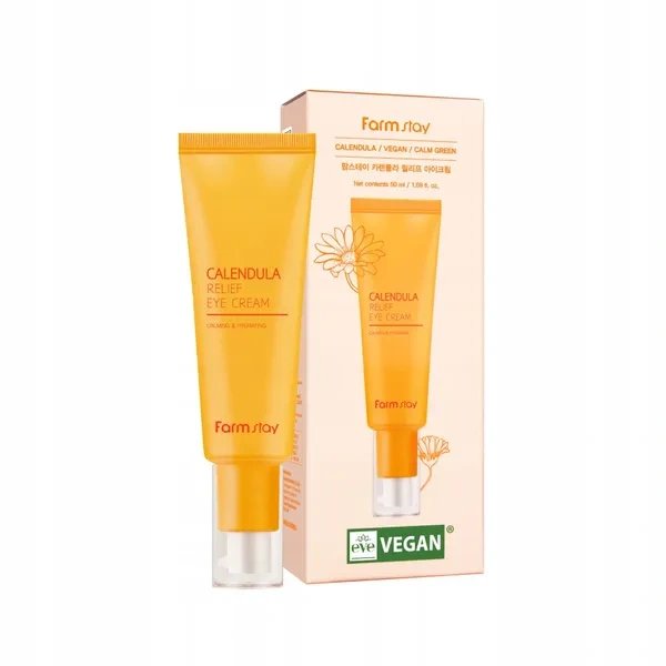 Farmstay FARMSTAY CALENDULA Relief Eye Cream leicht Augencreme, 50ml