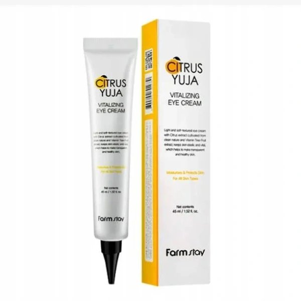 Farmstay Farmstay Citrus Yuja Rozjaśniający krem pod oczy z ekstraktem z owoców Yuzu, 45 ml