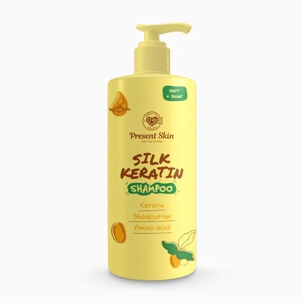 Present Skin PRESENT SKIN Keratynowy szampon wygładzający z jedwabiem i proteinami, 500ml — Inhaltsstoffe i ocena