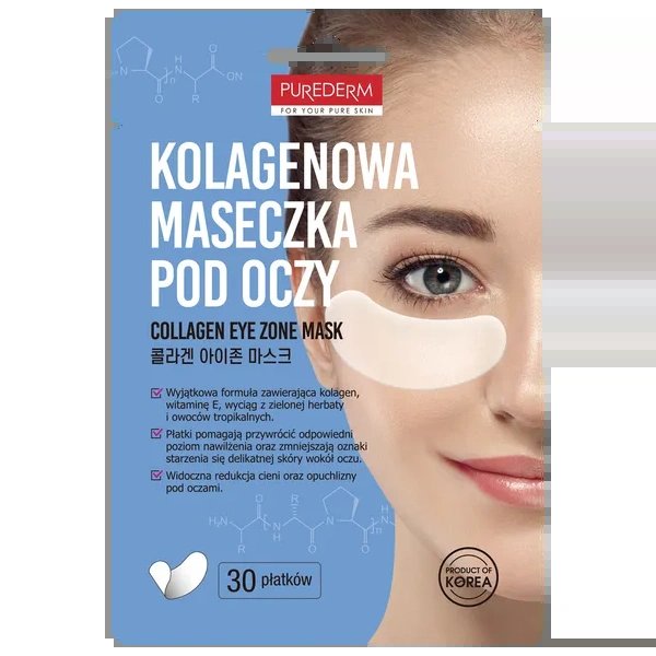 PUREDERM Purederm Collagen Eye Zone Mask kolagenowa maseczka pod oczy, 30szt. — Inhaltsstoffe i ocena