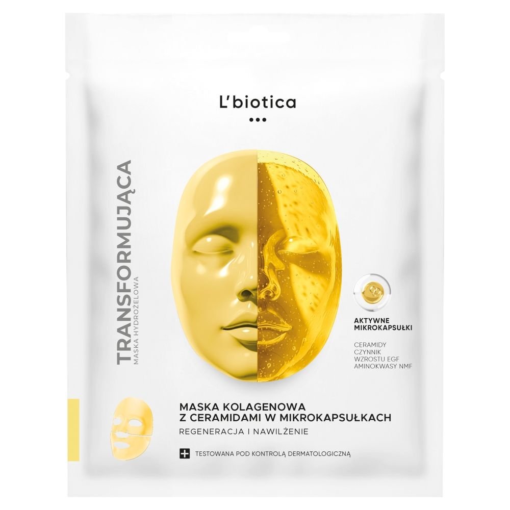 Nieznana L'Biotica, Maska Transformująca Kolagenowa z Ceramidami w mikrokapsułkach, 1 szt.