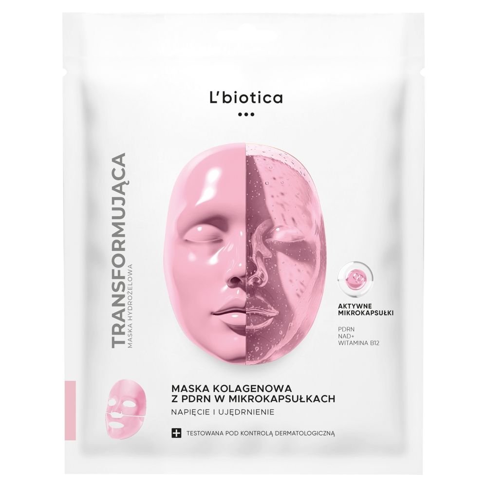 Nieznana L’biotica, Transformująca Maska kolagenowa z PDRN w mikrokapsułkach, 1 szt.