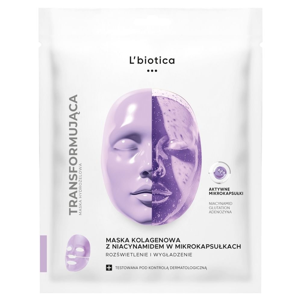 Nieznana L'Biotica, Maska transformująca kolagenowa z niacynamidem, 1 szt. — Inhaltsstoffe i ocena