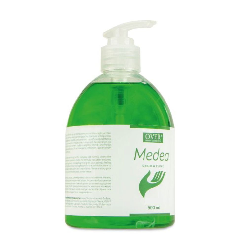 Nieznana OVER MEDEA COSMETICS 500 ml Mydło do rąk, delikatne mycie i świeży zapach — Inhaltsstoffe i ocena