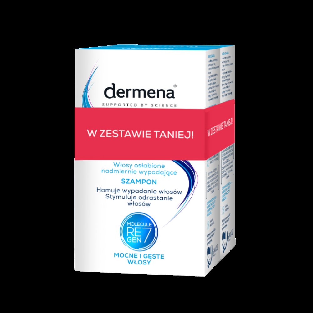 Nieznana Dermena, szampon hamujący wypadanie włosów, 200ml x 2 (duopack) — Inhaltsstoffe und Bewertung