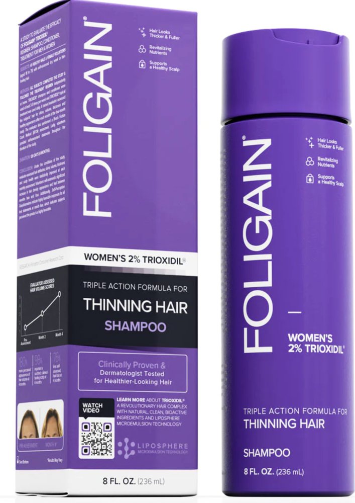 Nieznana Foligain Szampon dla Kobiet z Trioxidil 2% Stymulacja Porost Włosów, Przeciw Wypadaniu 236ml