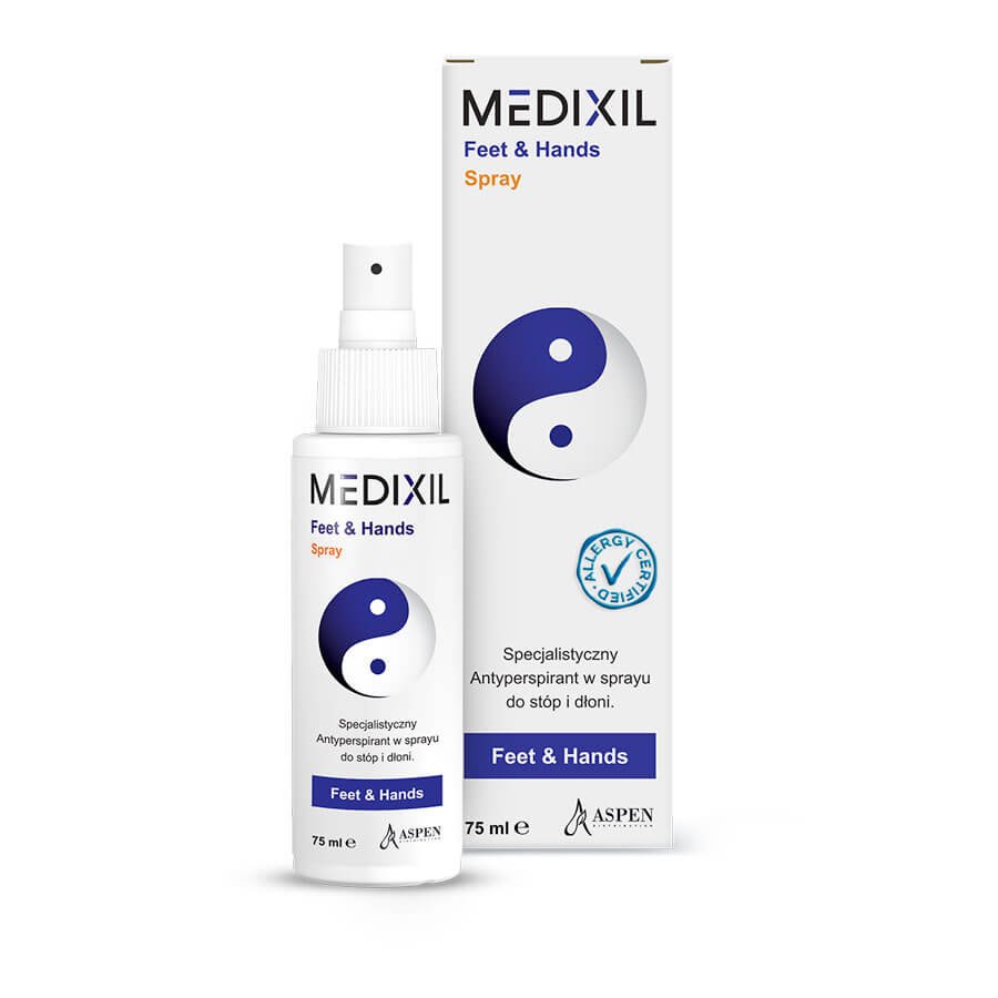 MEDIXIL Antyperspirant do Stóp i Dłoni Spray Efekt 3-5dni od Aplikacji 75ml — Inhaltsstoffe i ocena