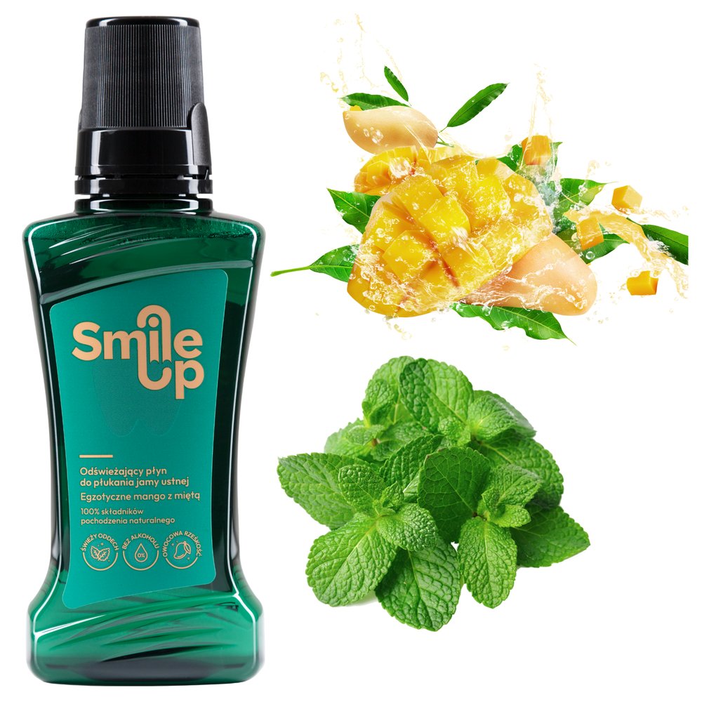 Nieznana SMILE UP Mundspülung 250ml Mango Minze natürlich 100% — Inhaltsstoffe und Bewertung