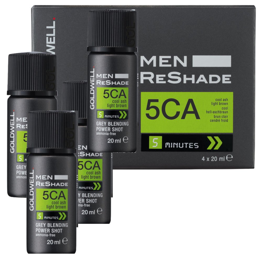GOLDWELL Goldwell Men ReShade 5CA 4×20 ml – Odsiwiacz dla mężczyzn, chłodny popiel, 5 min — Inhaltsstoffe und Bewertung