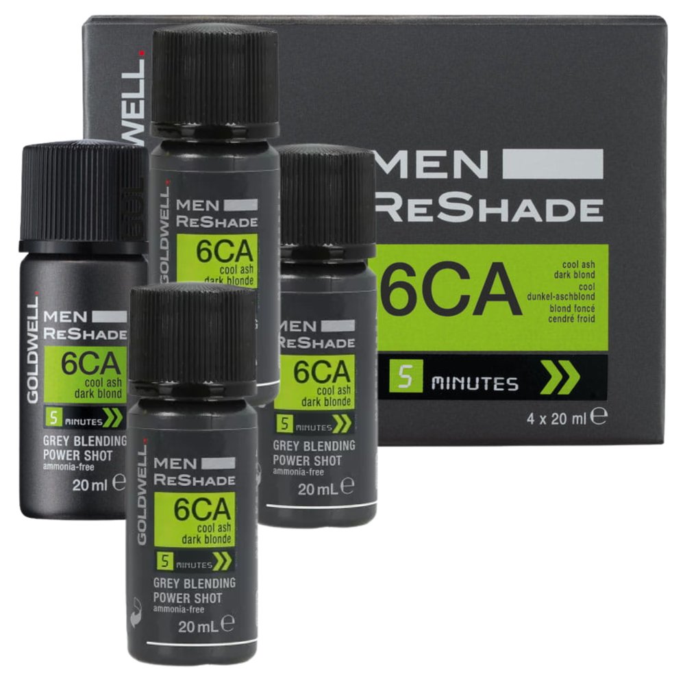 GOLDWELL Goldwell Men ReShade 6CA 4×20 ml Cool Ash Dark Blonde Odsiwiacz w 5 minut — Inhaltsstoffe und Bewertung