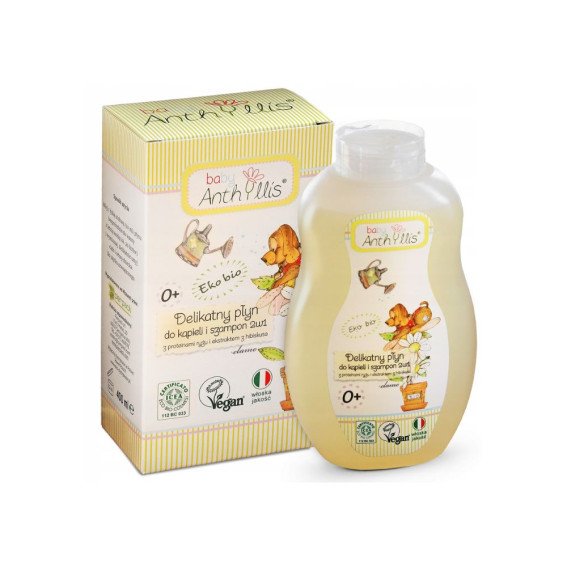 Pierpaoli Anthyllis Baby Delikatny płyn do kąpieli i szampon 2 w 1, proteiny ryżu, ekstrakt z hibiskusa 400 ml 8002849917138 — Inhaltsstoffe i ocena