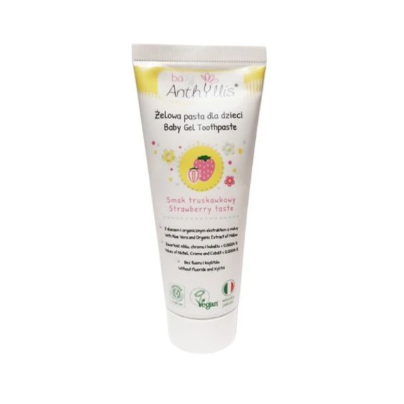 Pierpaoli Anthyllis Baby Pasta truskawkowa do zębów dla dzieci od pierwszego ząbka z aloesem i malwą 75 ml 8002849910191 — Inhaltsstoffe i ocena