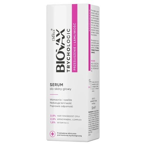 Biovax Biovax Trychologic przesuszenie i łamliwość serum — Inhaltsstoffe i ocena