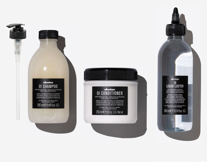 Davines Davines OI Set: Shampoo mit Pumpspender, Spülung, Liuid Luster — Inhaltsstoffe und Bewertung