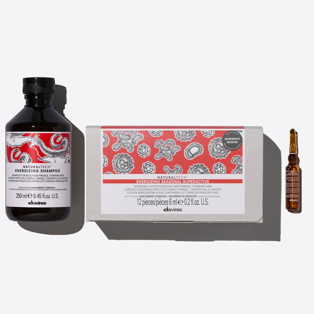 Davines Davines Energizing Seasonal Superactive Fiolki (12 x 6 ml) + szampon 250ml przeciwdziałający utracie włosów — Inhaltsstoffe i ocena