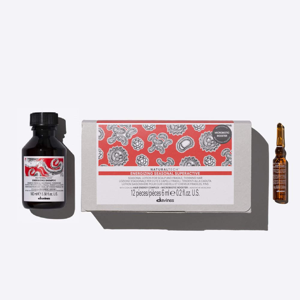 Davines Davines Energizing Seasonal Superactive Fiolki (12 x 6 ml) + szampon 100ml przeciwdziałający utracie włosów — Inhaltsstoffe i ocena