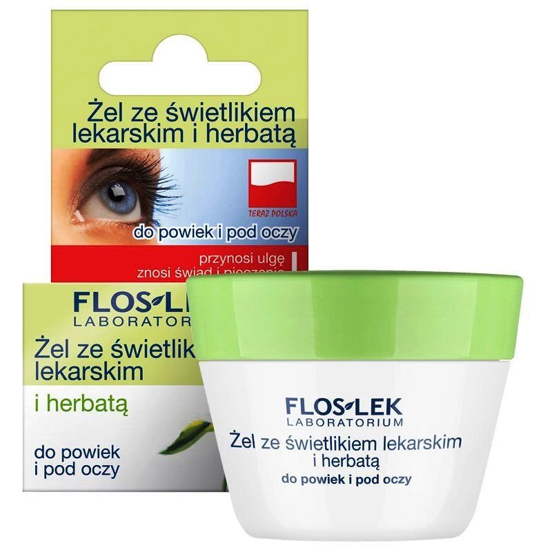 FLOS-LEK Flos-Lek Laboratorium Pielęgnacja Oczu, żel ze świetlikiem lekarskim i herbatą do powiek i pod oczy, 10 g — Inhaltsstoffe i ocena